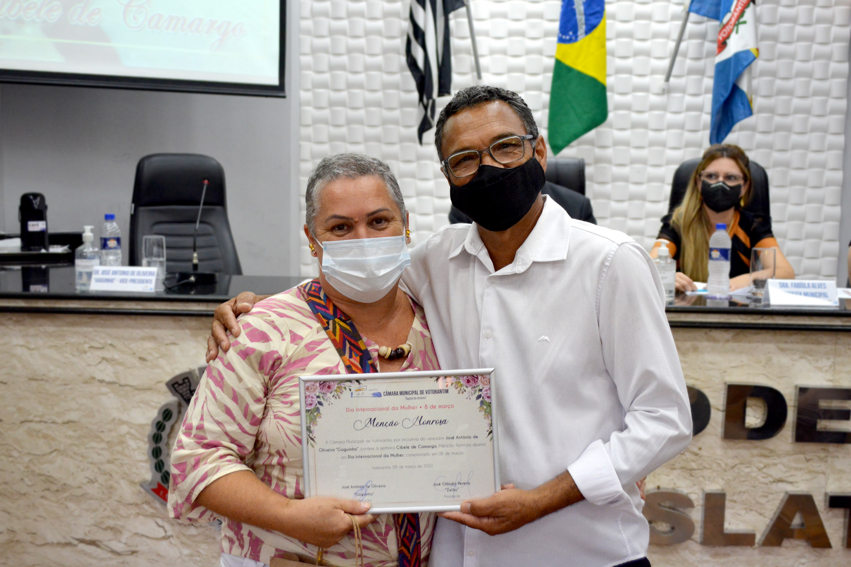 Vereador Gaguinho e sua homenageada