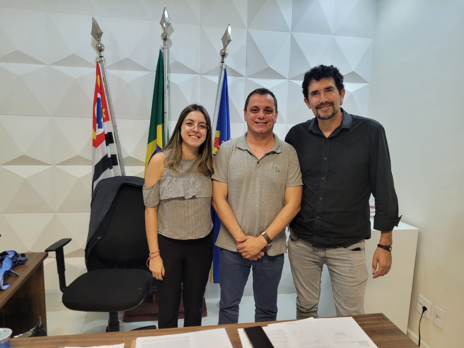 Thiago Schiming recebe o secretário municipal de Cultura e Turismo 